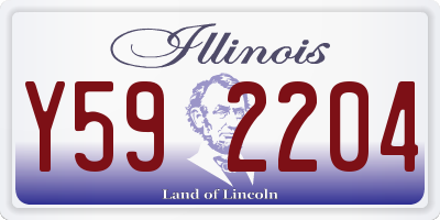 IL license plate Y592204