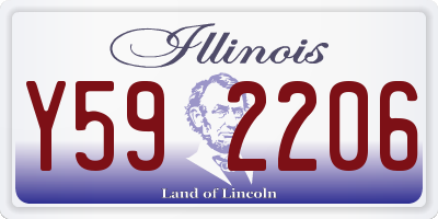 IL license plate Y592206