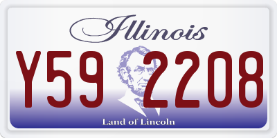IL license plate Y592208