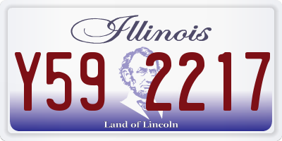 IL license plate Y592217