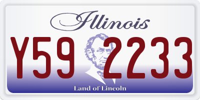 IL license plate Y592233
