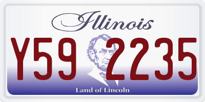 IL license plate Y592235