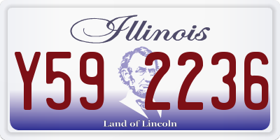 IL license plate Y592236