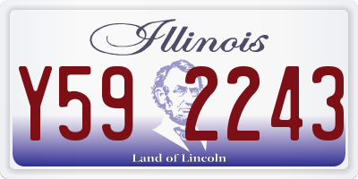 IL license plate Y592243