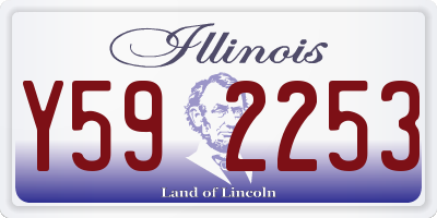 IL license plate Y592253