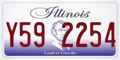 IL license plate Y592254