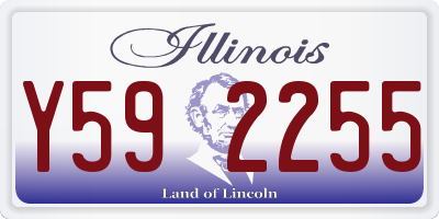IL license plate Y592255