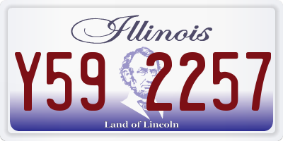 IL license plate Y592257