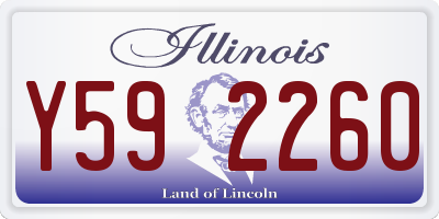 IL license plate Y592260
