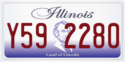 IL license plate Y592280