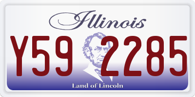 IL license plate Y592285