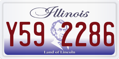 IL license plate Y592286