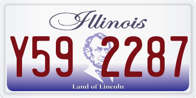 IL license plate Y592287