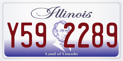 IL license plate Y592289