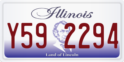 IL license plate Y592294