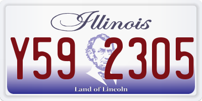 IL license plate Y592305