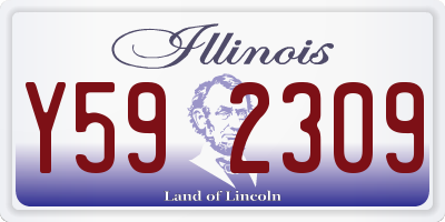 IL license plate Y592309
