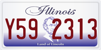 IL license plate Y592313