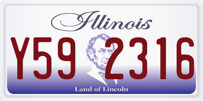 IL license plate Y592316