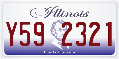 IL license plate Y592321