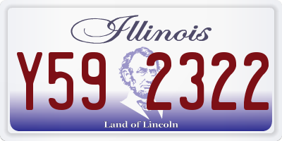 IL license plate Y592322