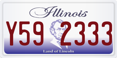 IL license plate Y592333
