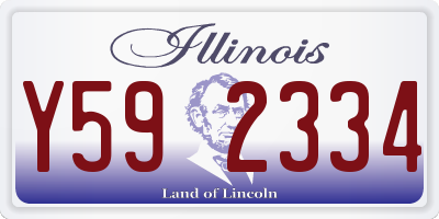 IL license plate Y592334