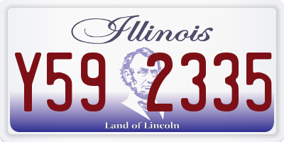 IL license plate Y592335