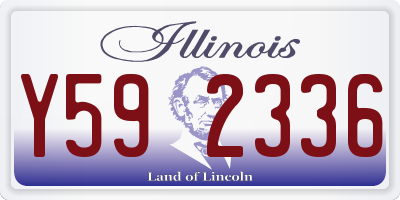 IL license plate Y592336