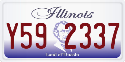 IL license plate Y592337