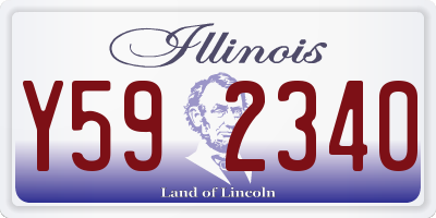 IL license plate Y592340