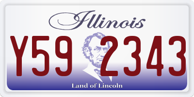 IL license plate Y592343