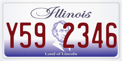 IL license plate Y592346
