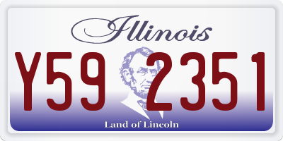 IL license plate Y592351