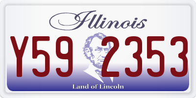 IL license plate Y592353