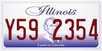 IL license plate Y592354