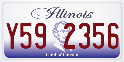 IL license plate Y592356