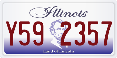 IL license plate Y592357
