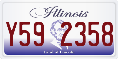 IL license plate Y592358