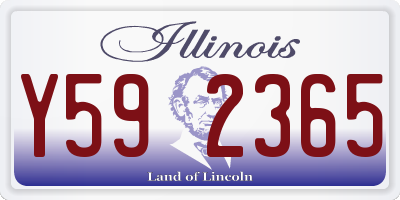 IL license plate Y592365