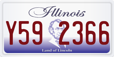 IL license plate Y592366
