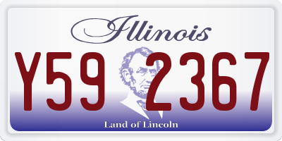 IL license plate Y592367