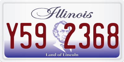 IL license plate Y592368