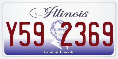 IL license plate Y592369
