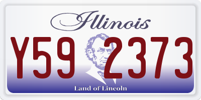 IL license plate Y592373