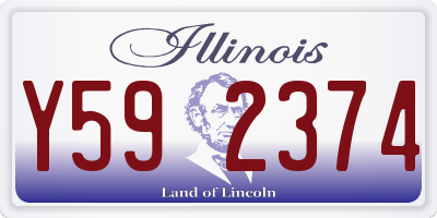 IL license plate Y592374