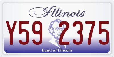 IL license plate Y592375