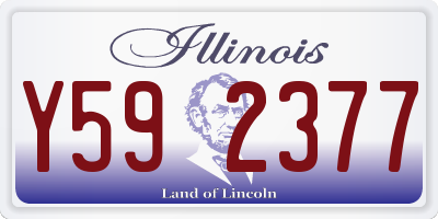IL license plate Y592377