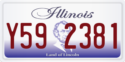 IL license plate Y592381