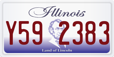 IL license plate Y592383